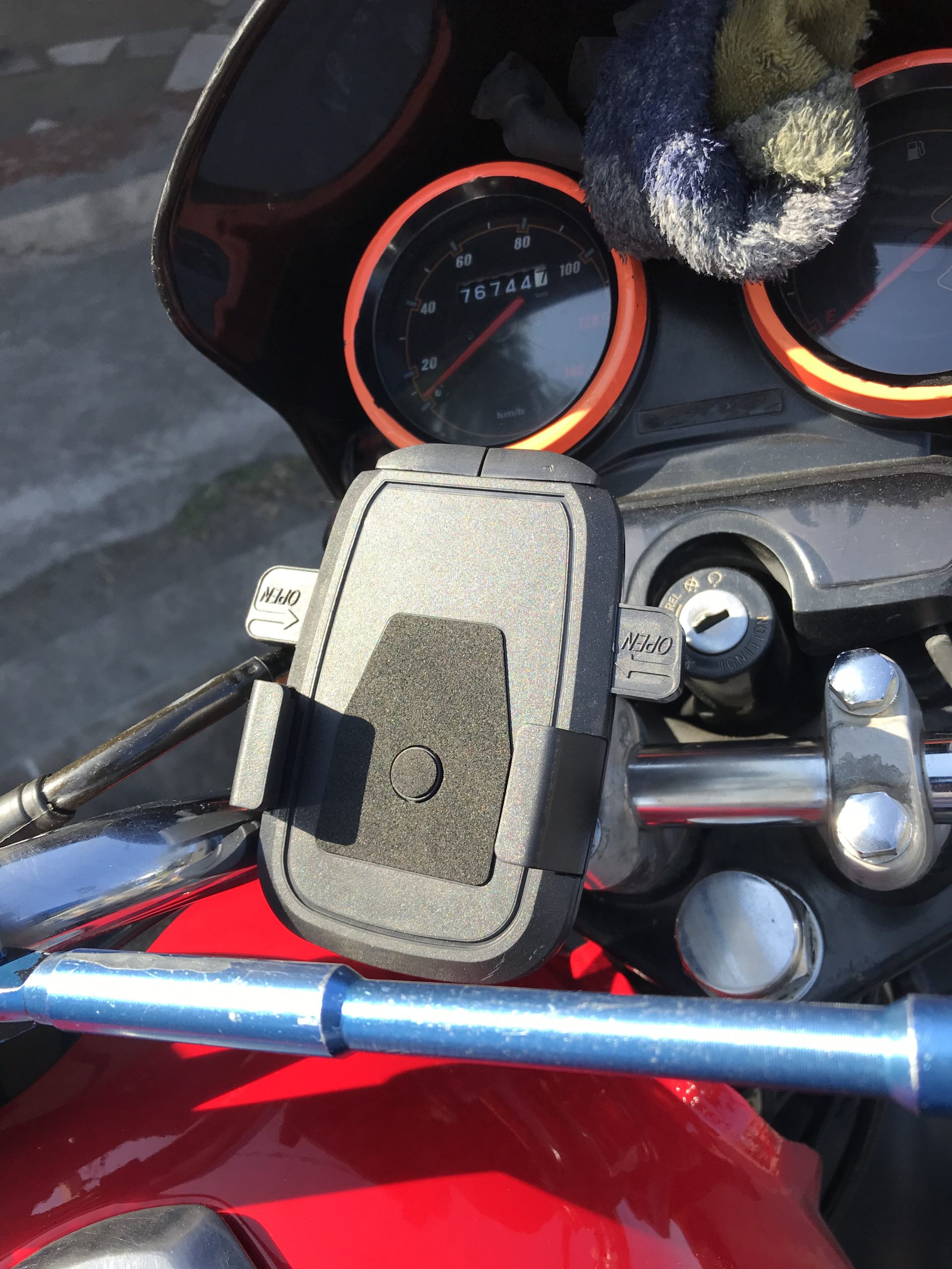 Motorcycle phone holder