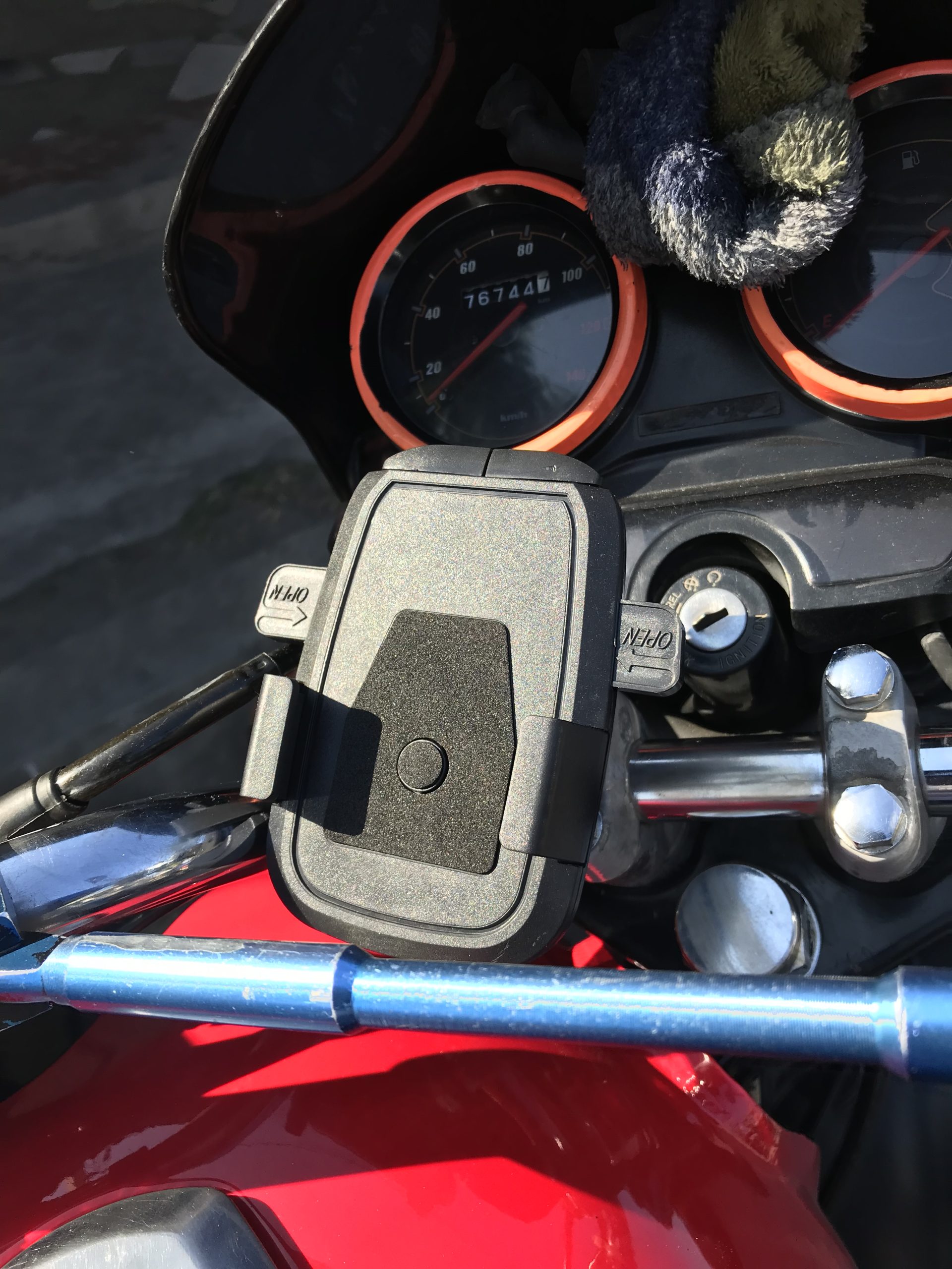 Motorcycle phone holder