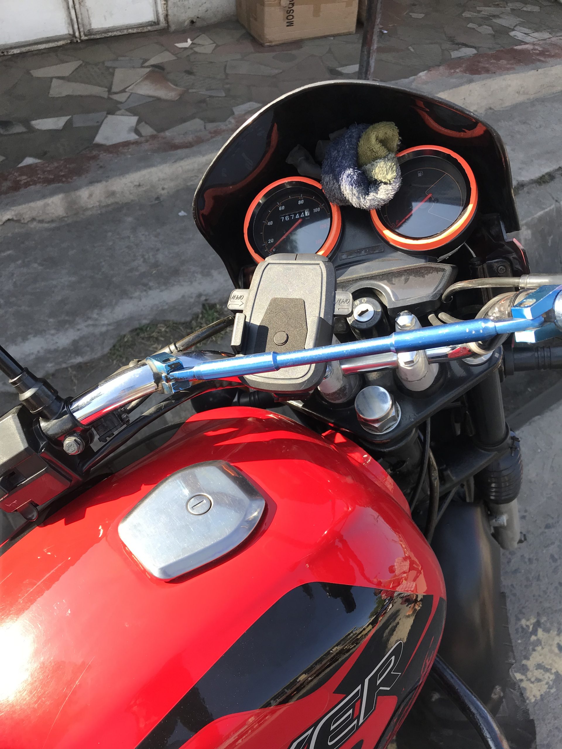 Motorcycle phone holder