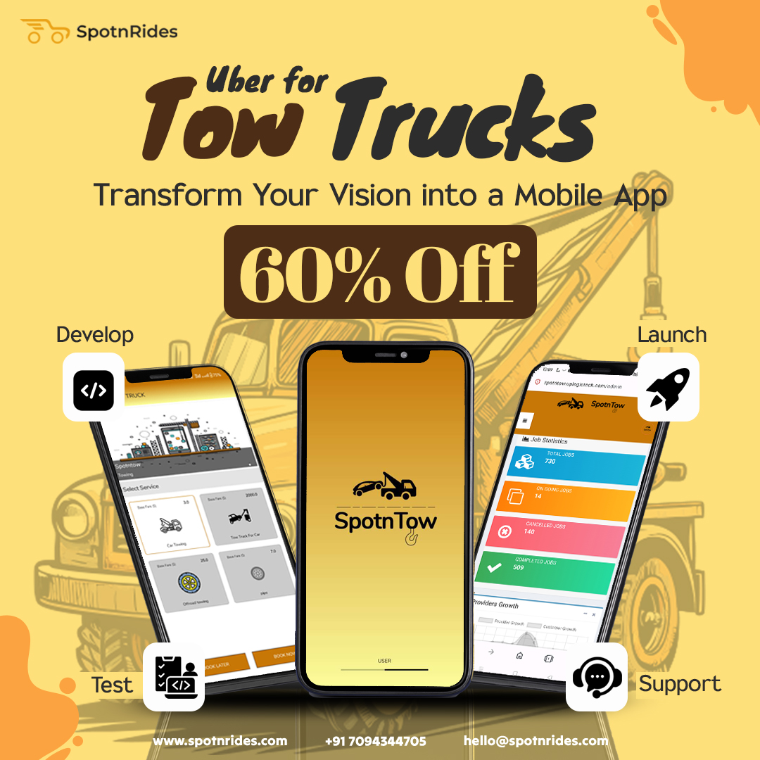 Uber For Tow Truck App Development – SpotnRides