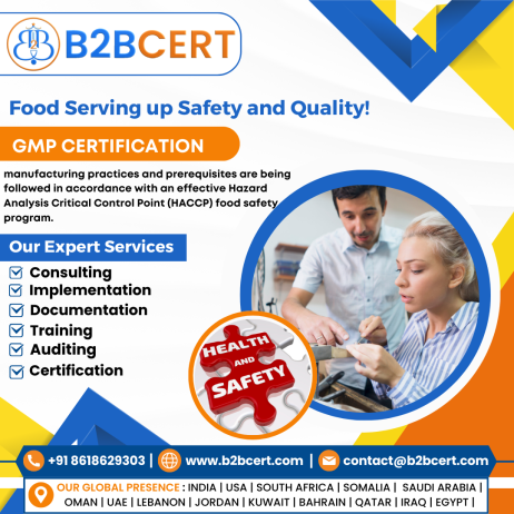 GMP Certification in USA with B2BCERT
